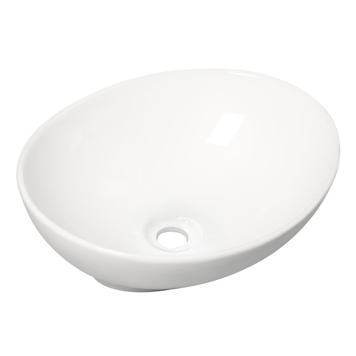 Barco waskom ovaal 40 x 33 x 14,5 cm keramiek glans wit