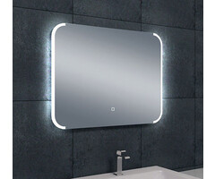 Bracket spiegel rechthoek met LED, dimbaar en spiegelverwarming 80 x 60 cm