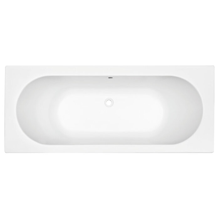 Wiesbaden Portus RD inbouw duo ligbad 170x70x43 cm glans wit