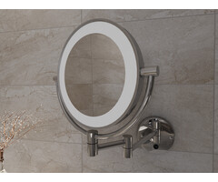 wand scheerspiegel met led verlichting chroom