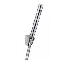 Rond handdoucheset+slang en houder chroom