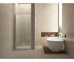 Maki nisdeur vouwbaar links 800 x 2000 x 8 mm nano helder glas/chroom