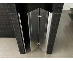 Maki nisdeur vouwbaar rechts 900 x 2000 x 8 mm nano helder glas/chroom