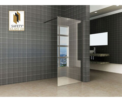 Graffic inloopdouche 1200 x 2000 x 10 mm nano safety glass folie helder glas/mat zwart