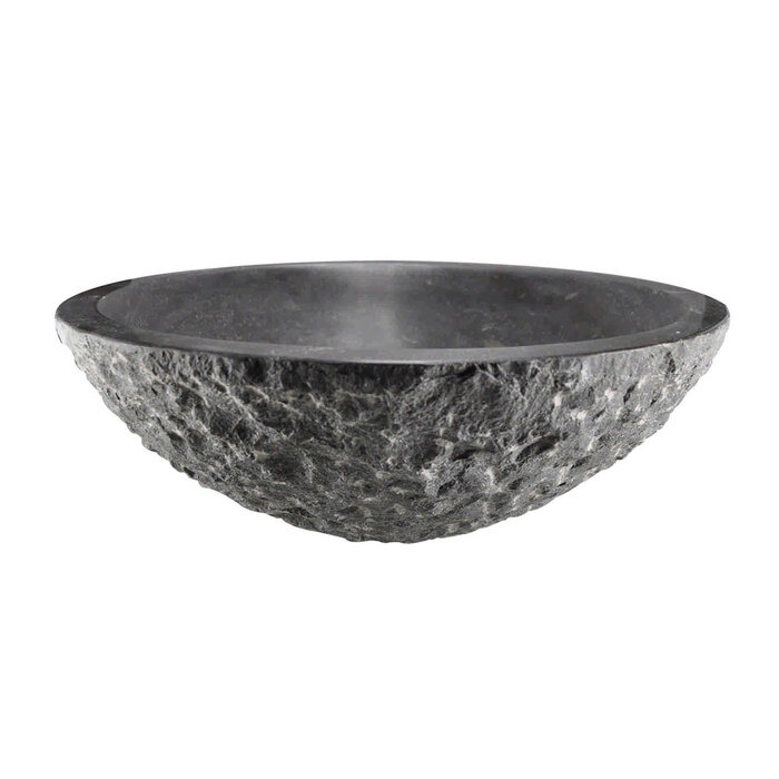 Wiesbaden Wiesbaden Raw waskom rond hamerslag 42x14 cm hardsteen gezoet