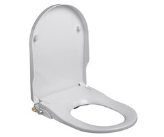 Luxe douche-WC zitting stroomloos wit