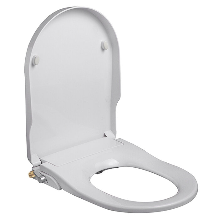 Luxe douche-WC zitting stroomloos wit