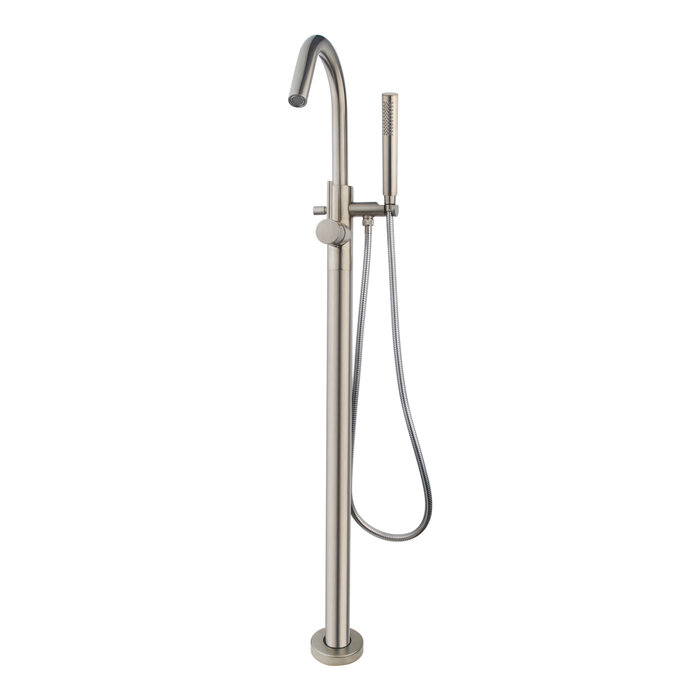 Caral vrijstaande badmengkraan compleet geborsteld staal