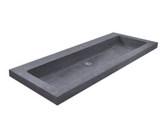 Wiesbaden Raw wastafel enkel met 1 kraangat 100x46x5 cm hardsteen gezoet