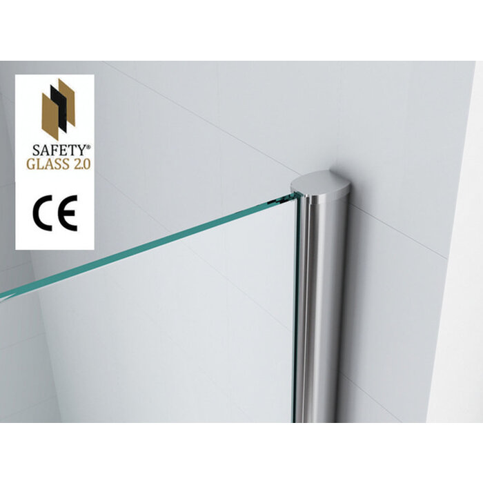 Graffic inloopdouche 1200 x 2000 x 10 mm nano safety glass folie helder glas/chroom