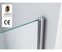 Graffic inloopdouche 900 x 2000 x 10 mm nano safety glass folie helder glas/chroom