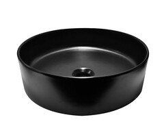 Wiesbaden Link waskom rond 40x12 cm keramiek mat zwart