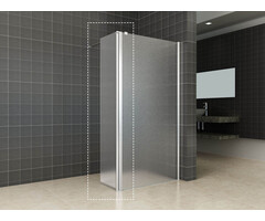 Comfort zijwand draaibaar rechts 350 x 2000 x 10 mm nano melkglas/chroom