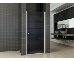 Between nisdeur 900 x 2000 x 8 mm nano rookglas/chroom