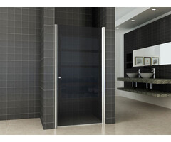 Between nisdeur 1000 x 2000 x 8 mm nano rookglas/chroom