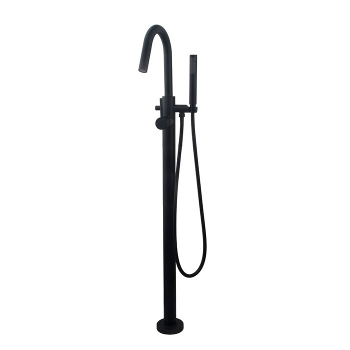 Caral vrijstaande badmengkraan compleet mat zwart