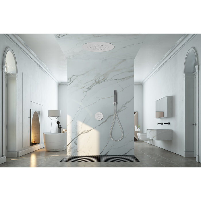 Wiesbaden UFO inbouw-hoofddouche plafond rond 50x2cm chroom