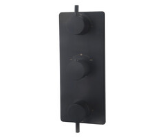 Wiesbaden Caral afbouwdeel inbouwthermostaat 3 weg mat zwart