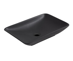 Karé waskom rechthoekig 58 x 36 x 11,5 cm keramiek mat zwart