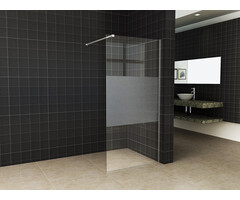 Slim glasplaat 1200 x 2000 x 8 mm nano helder glas met melkglas middenband