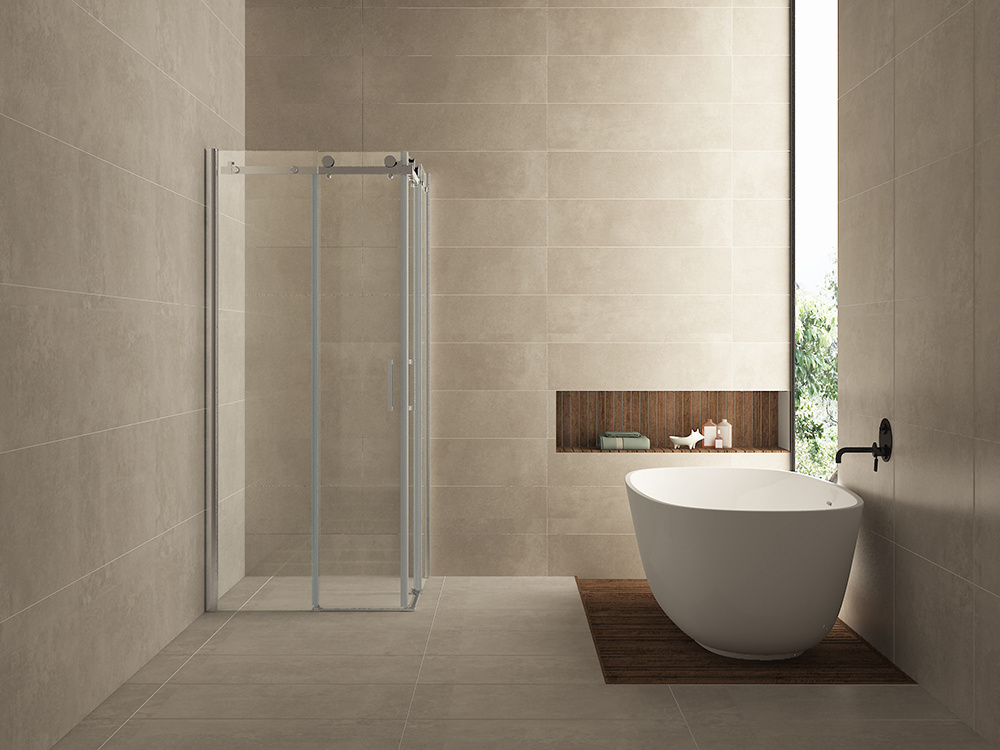 Entra hoekintap cabine met 2 schuifdeuren 900 x 900 x 2000 x 8 mm nano helder glas/chroom