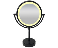 scheerspiegel staand led op batterijen mat zwart