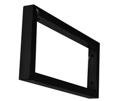 mat zwarte vierkante supportbeugel 46x22