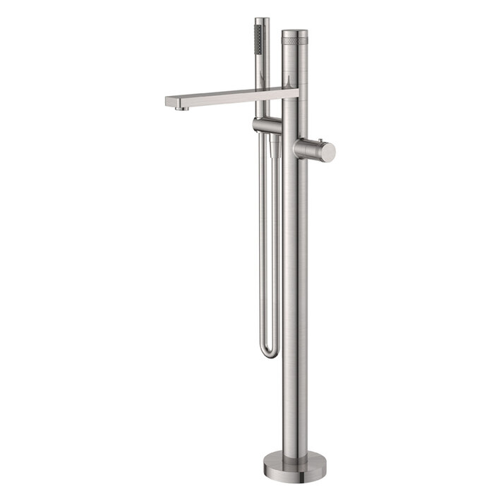 Sphere staande badthermostaat compleet geborsteld staal