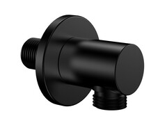 Wandaansluitbocht rond 1/2" mat zwart
