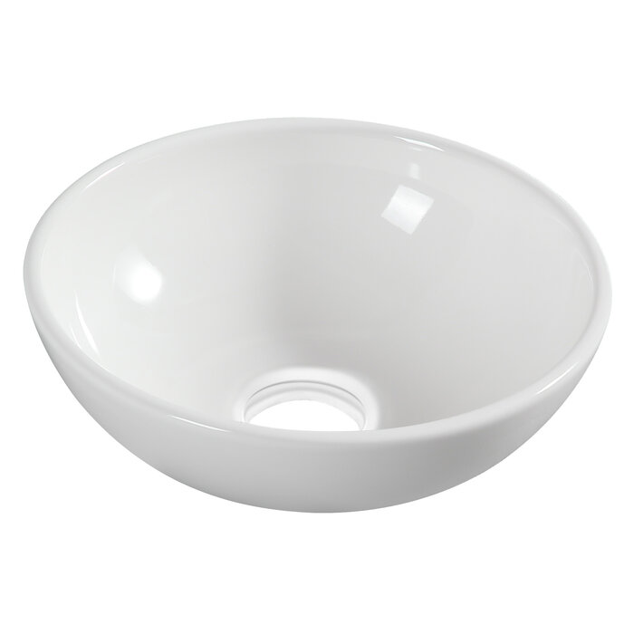 Kimo waskom rond 28 x 10 cm keramiek glans wit