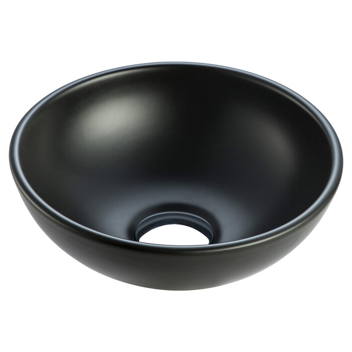 Kimo waskom rond 28 x 10 cm keramiek mat zwart