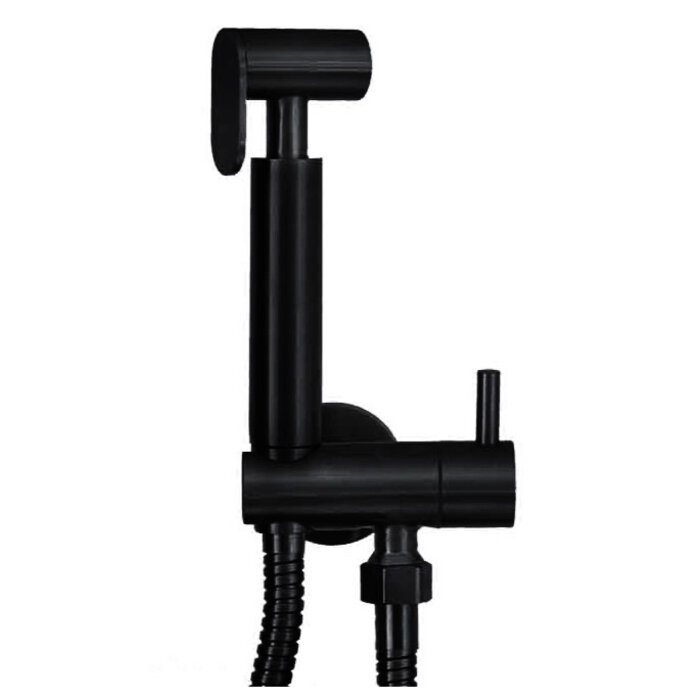 304 bidet handdoucheset mat zwart