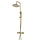 Caral thermostatische regendoucheset opbouw geborsteld messing
