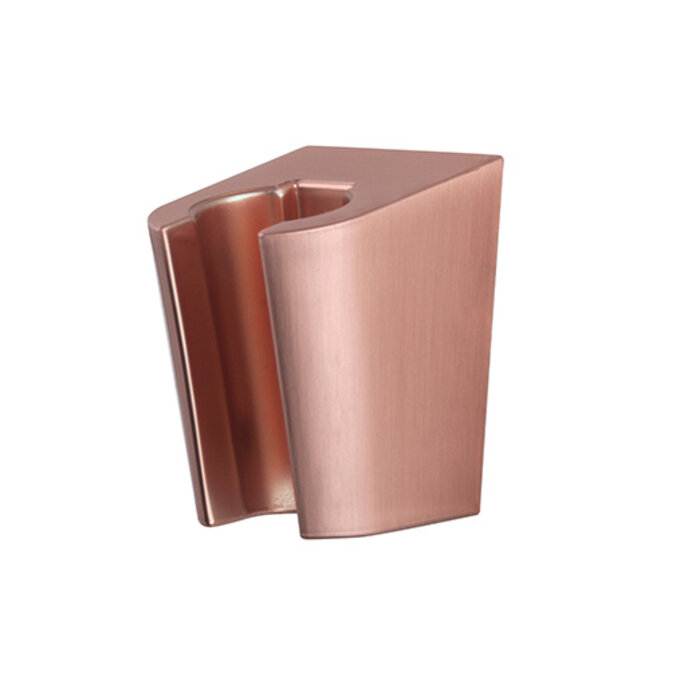 Wandhanddouchehouder kunststof geborsteld koper