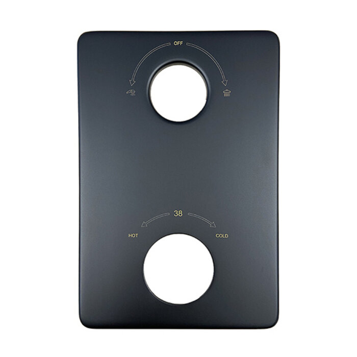 8mm verlengset mat zwart tbv 2-knops douchethermostaat