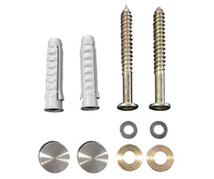 Wiesbaden Schroevenset (2 st) tbv supportbeugels geborsteld staal