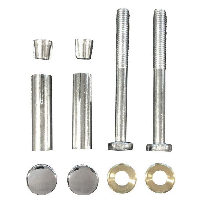Schroevenset (2 st) tbv supportbeugels chroom