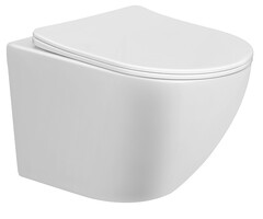 Nibiru rimless wandcloset met toiletzitting softclose en quick release glans wit