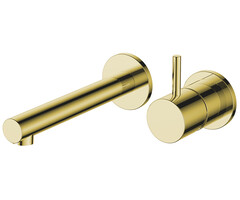 Style inbouwwastafelkraan geborsteld messing