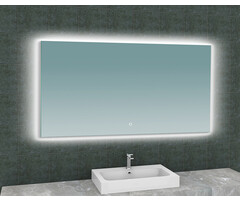 Soul spiegel rechthoek met LED, dimbaar en spiegelverwarming 140 x 80 cm