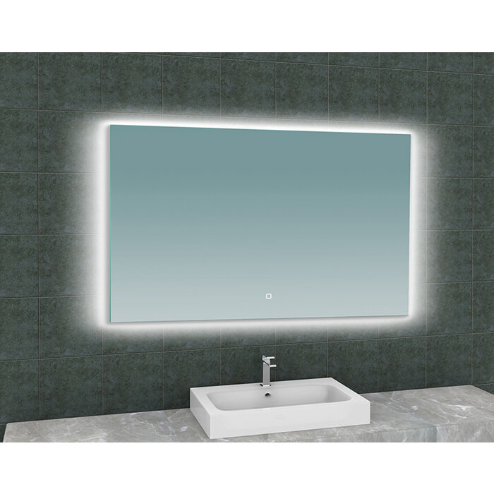 Soul spiegel rechthoek met LED, dimbaar en spiegelverwarming 120 x 80 cm