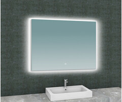 Soul spiegel rechthoek met LED, dimbaar en spiegelverwarming 100 x 80 cm