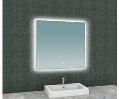 Soul spiegel vierkant met LED, dimbaar en spiegelverwarming 80 x 80 cm