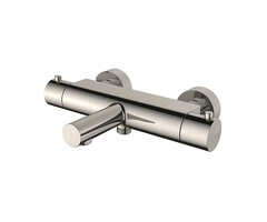 Wiesbaden Style thermostatische badmengkraan cooltouch geborsteld staal