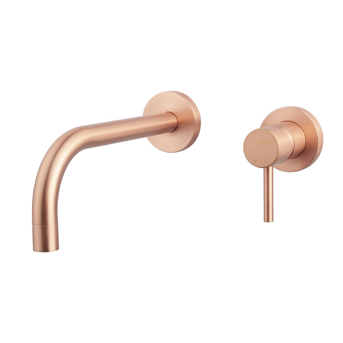 Slim Twenty eenhendel wastafel-afbouwdeel geborsteld koper