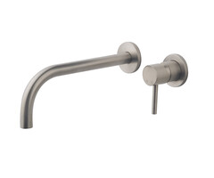 Slim Twenty eenhendel wastafel-afbouwdeel geborsteld staal