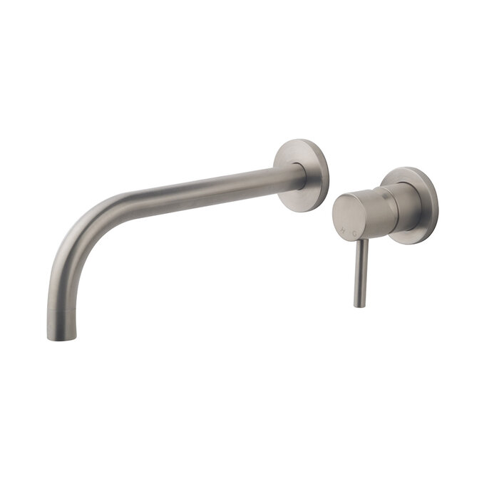 Slim Twenty eenhendel wastafel-afbouwdeel geborsteld staal