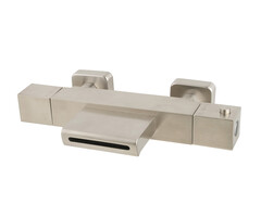 Rombo thermostatische waterval badmengkraan geborsteld staal