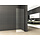 Side zijwand voor nis schuifdeur 800 x 2000 x 8 mm nano helder glas/mat zwart