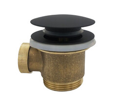 Wiesbaden Caral clickwaste afvoerplug vrijstaand bad 1 1/2" mat zwart